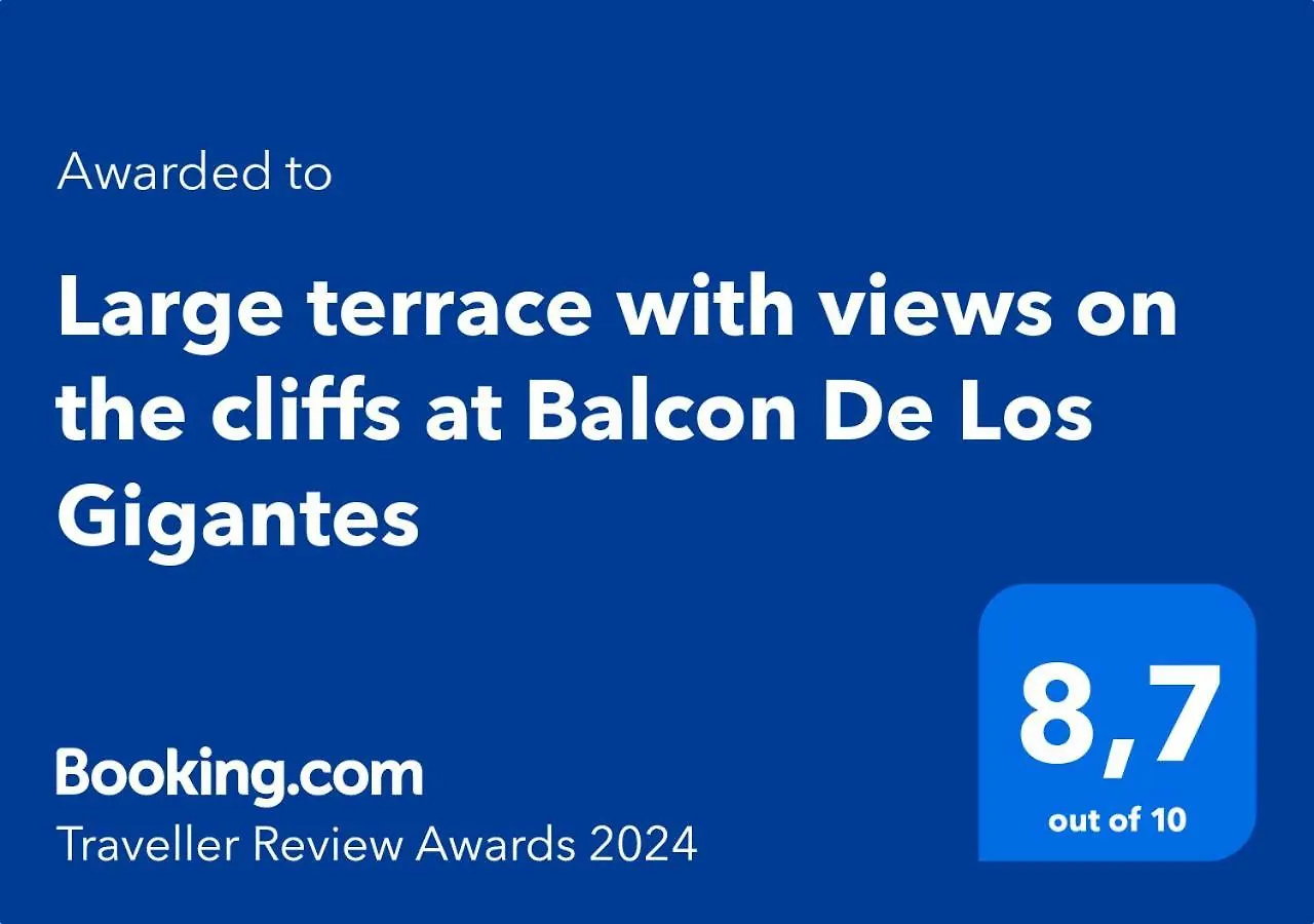 Large Terrace With Views On The Cliffs At Balcon De Los Gigantes Puerto de Santiago  Spain